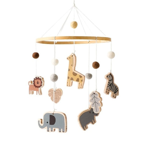 Wooden Hanging Toys Holder Bracket | Baby Rattles For Crib