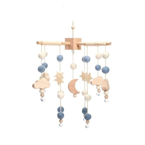 Wooden Hanging Toys Holder Bracket | Baby Rattles For Crib