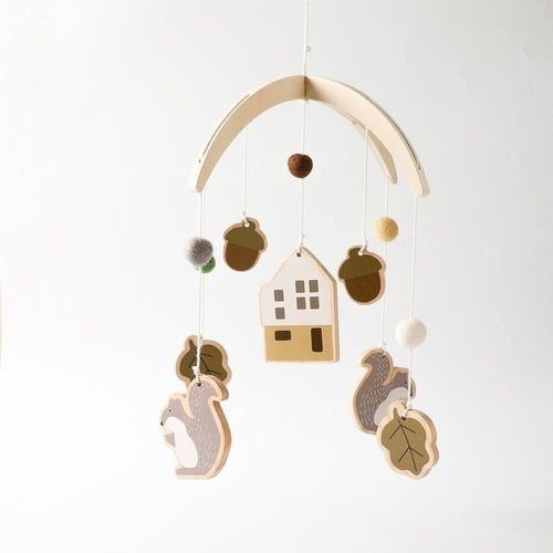 Wooden Hanging Toys Holder Bracket | Baby Rattles For Crib