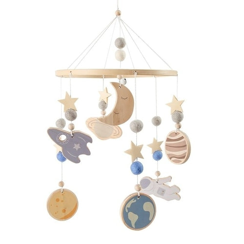 Wooden Hanging Toys Holder Bracket | Baby Rattles For Crib