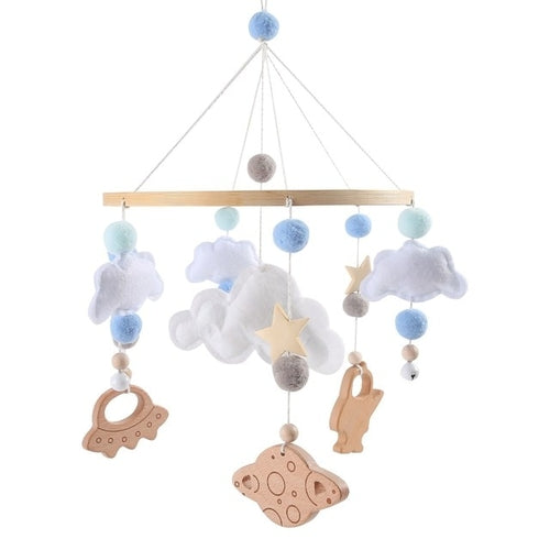 Wooden Hanging Toys Holder Bracket | Baby Rattles For Crib