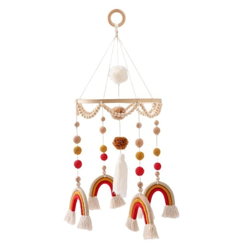 Wooden Hanging Toys Holder Bracket | Baby Rattles For Crib