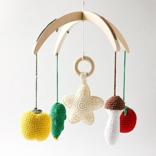 Wooden Hanging Toys Holder Bracket | Baby Rattles For Crib