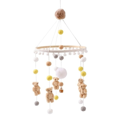 Wooden Hanging Toys Holder Bracket | Baby Rattles For Crib