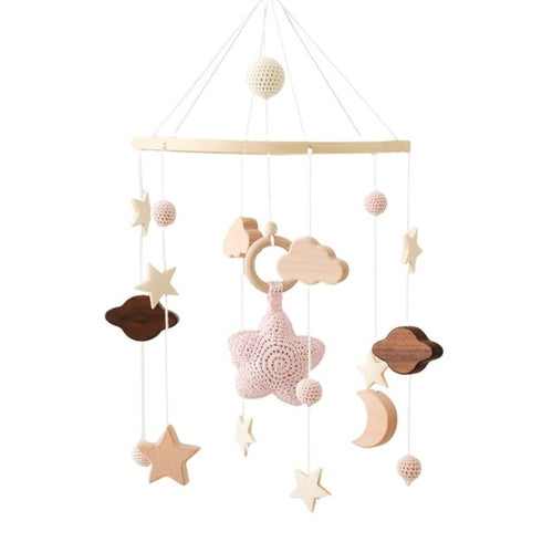 Wooden Hanging Toys Holder Bracket | Baby Rattles For Crib