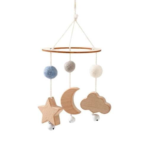 Wooden Hanging Toys Holder Bracket | Baby Rattles For Crib