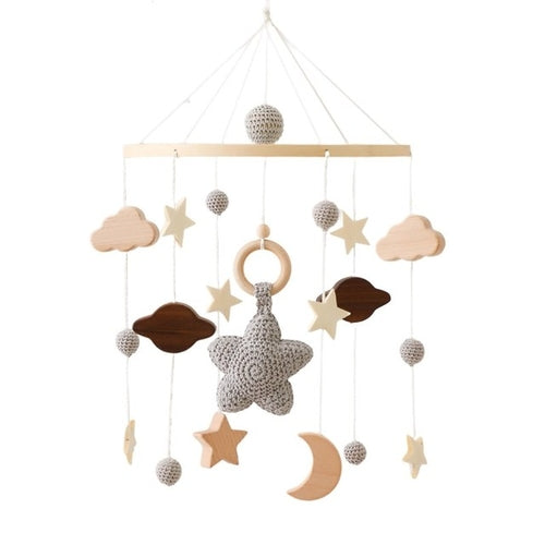 Wooden Hanging Toys Holder Bracket | Baby Rattles For Crib