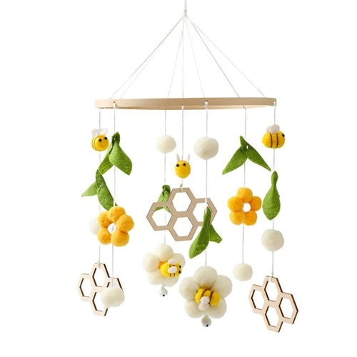 Wooden Hanging Toys Holder Bracket | Baby Rattles For Crib