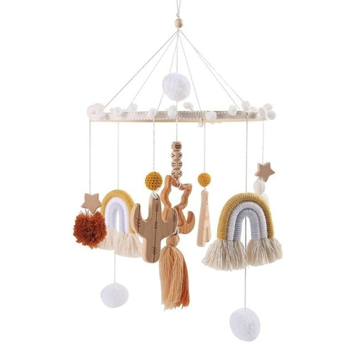 Wooden Hanging Toys Holder Bracket | Baby Rattles For Crib