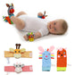 Cartoon Plush Socks With Strap Rattles Baby Toys - 0 12 Months