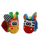 Cartoon Plush Socks With Strap Rattles Baby Toys - 0 12 Months