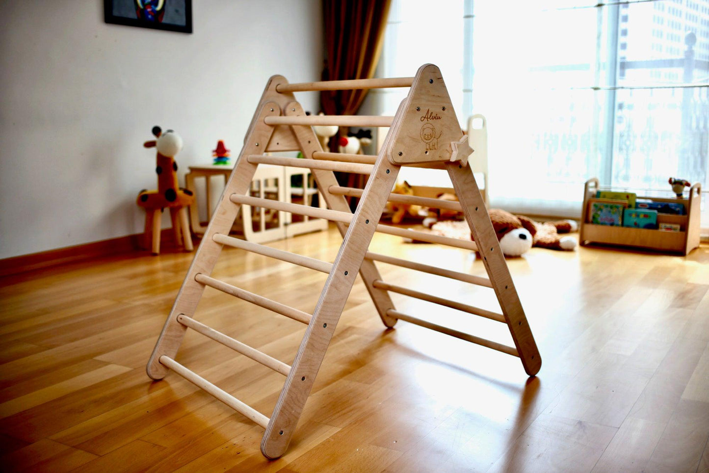 4 Pieces Toddler Climber Set / Climbing Triangle /Arch Rocker / Ramp &