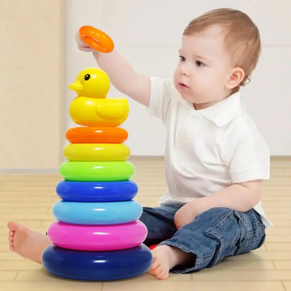 Baby Montessori Toys 6 Months - Rainbow Tower