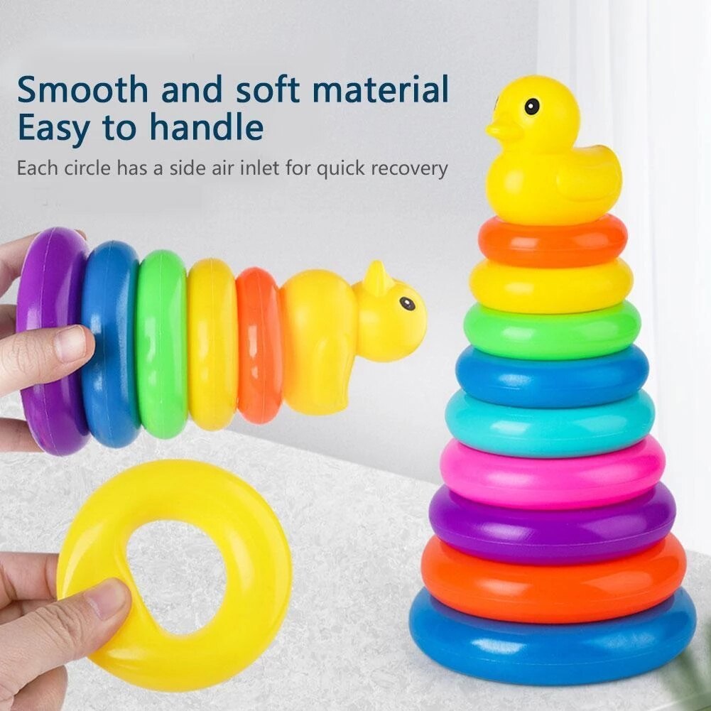 Baby Montessori Toys 6 Months - Rainbow Tower