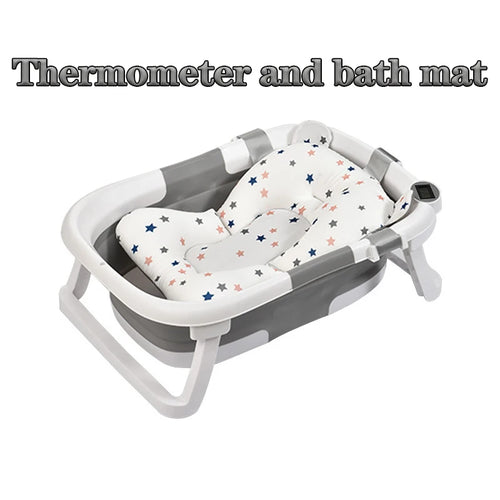 Real-time Temperature - Silicone Baby Bathtub - Non-Slip