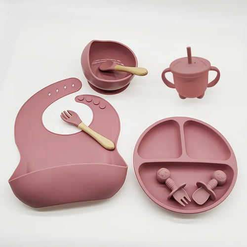 Baby 6 Piece Feeding Set with Bowl, Bib and Spoon