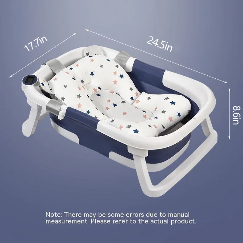 Real-time Temperature - Silicone Baby Bathtub - Non-Slip