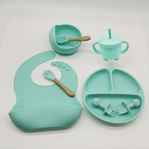 Baby 6 Piece Feeding Set with Bowl, Bib and Spoon