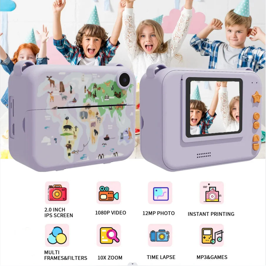 Digital Children Camera Photography Instant Print Photo Kids Video