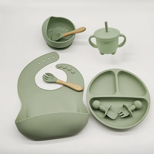 Baby 6 Piece Feeding Set with Bowl, Bib and Spoon