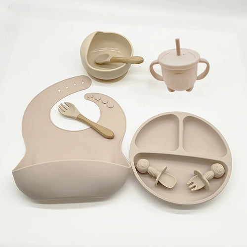 Baby 6 Piece Feeding Set with Bowl, Bib and Spoon