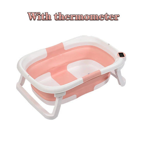 Real-time Temperature - Silicone Baby Bathtub - Non-Slip