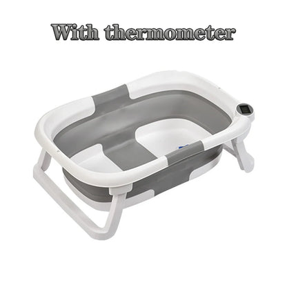 Real-time Temperature - Silicone Baby Bathtub - Non-Slip