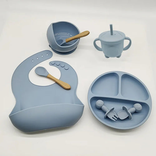 Baby 6 Piece Feeding Set with Bowl, Bib and Spoon