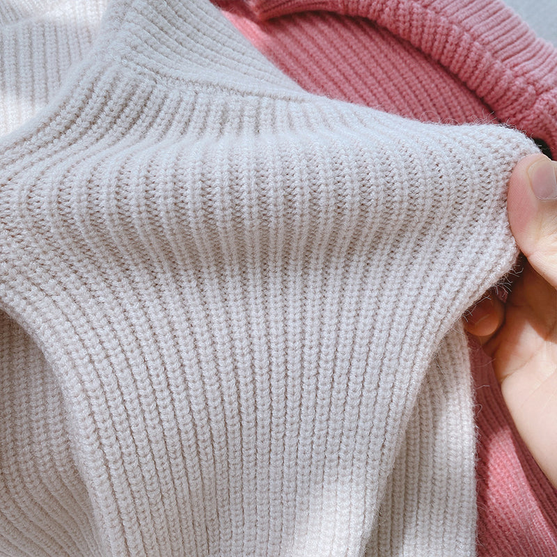 Oversized Knit Jumper Oat 3 Outside US by Peachy and Pear